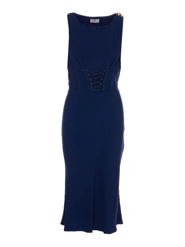 Elisabetta Franchi Robe Au Genou - Bleu - Bleu | AB84652E2DC8