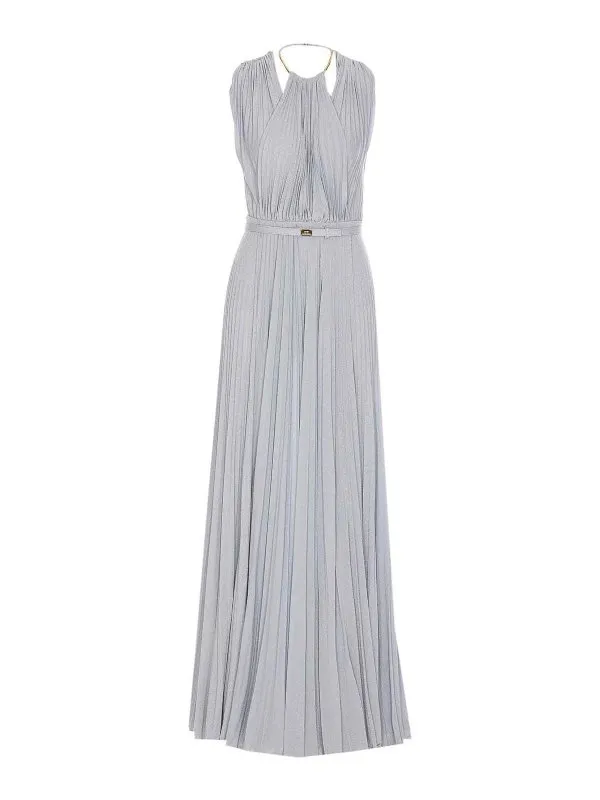Elisabetta Franchi Maxi Robe - Bleu - Bleu - Femme | ABR2152E2A28