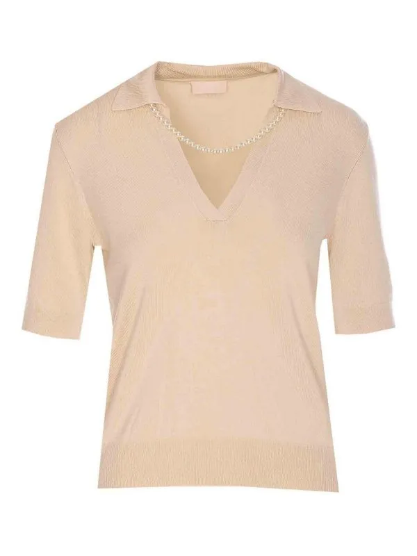 Liu Jo Pull Col Rond - Beige - Beige - Femme | WA5222MS49I20304