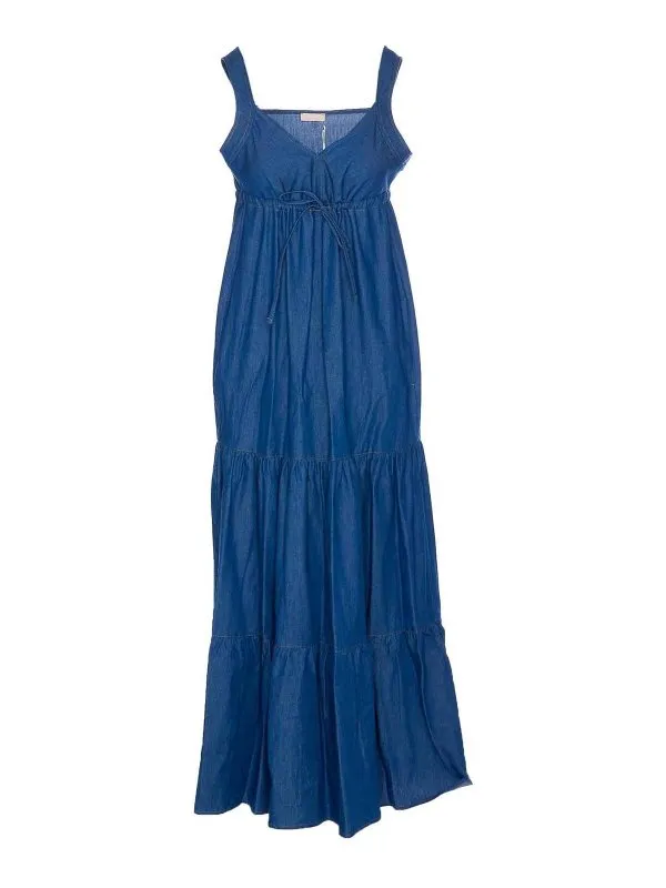 Liu Jo Robe Au Genou - Bleu - Bleu - Femme | WA5508D469578902