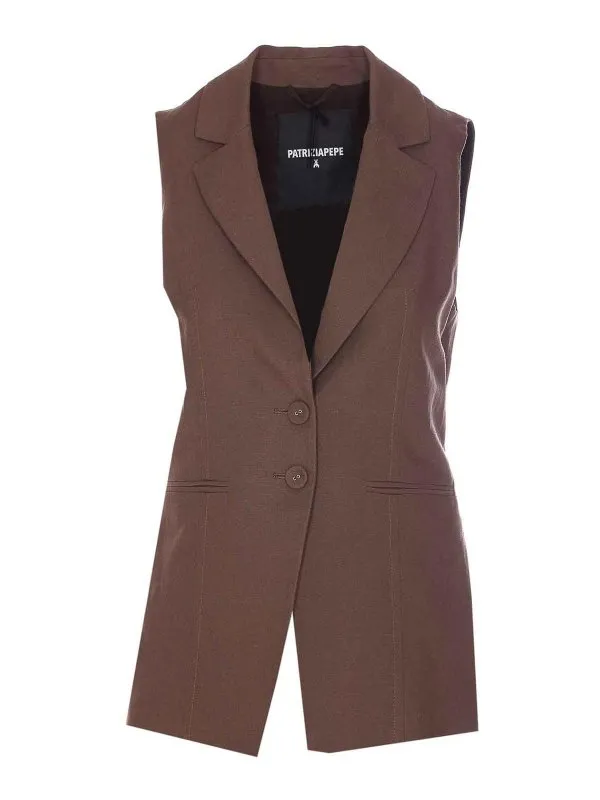 Patrizia Pepe Gilet - Marron - Marron - Femme | 2S1530A052B825