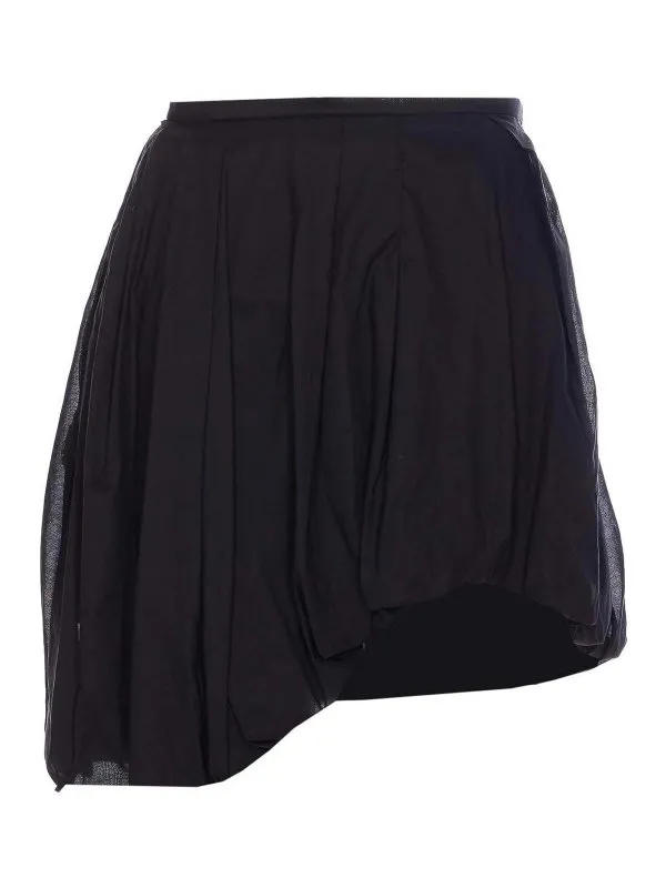 Thelatest Jupe Midi - Noir - Noir - Femme | 9002T0172T0002