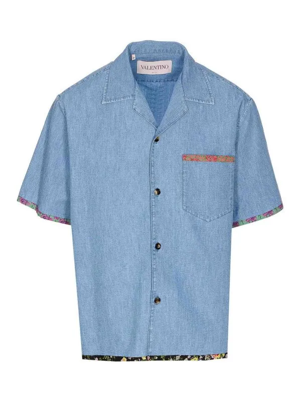 Valentino Garavani Chemise - Bleu - Bleu - Homme | DB04LALM508