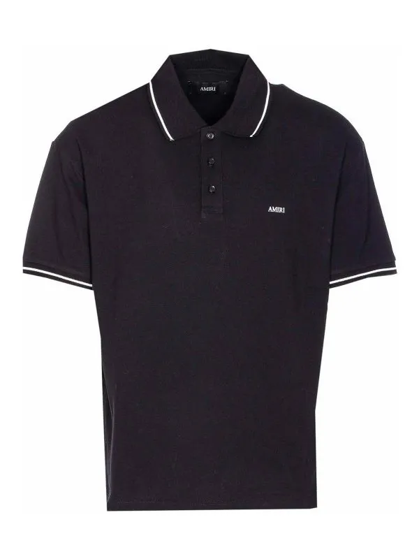 Amiri Polo - Noir - Noir - Homme | JYPO1018BLACK | thebs.com