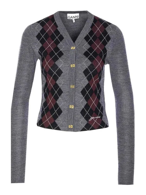 Ganni Cardigan - Gris - Gris - Femme | K2284523 | thebs.com
