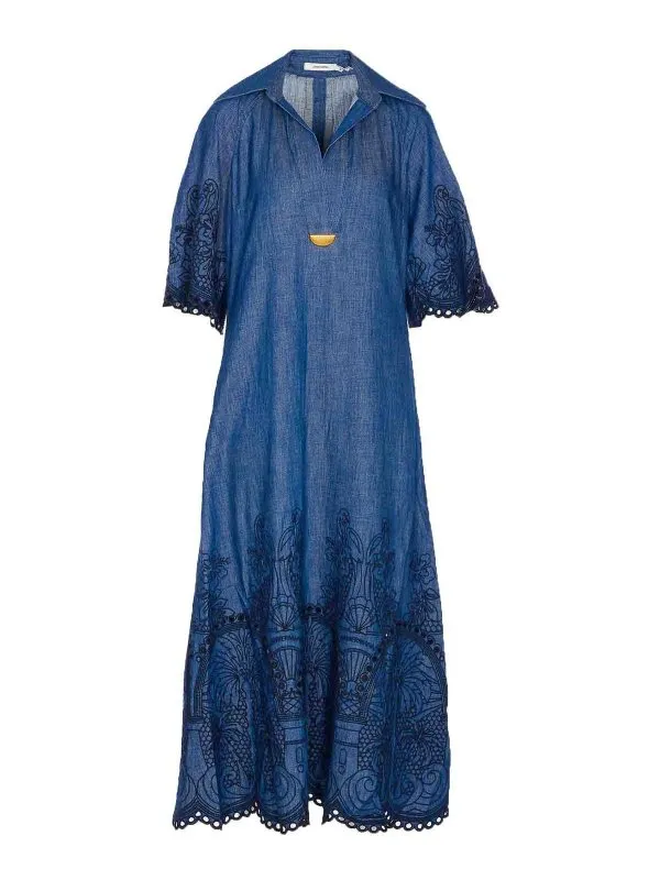 Zimmermann Robe Au Genou - Bleu - Bleu - Femme | 3172DSS254RWBLU