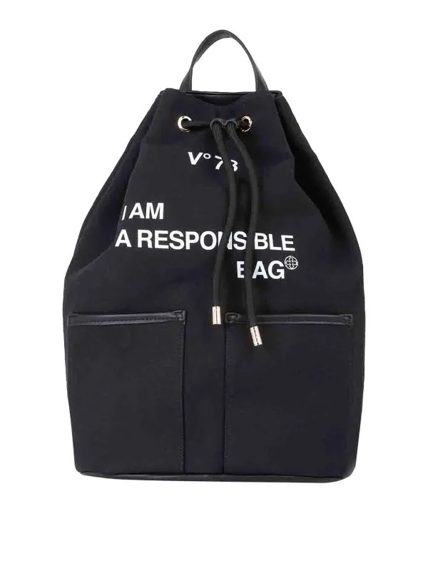 V°73 Sac À Dos - Noir - Noir - Femme | 73BS6AF13NERO