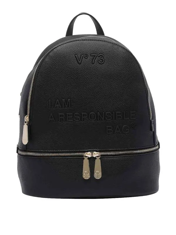V°73 Sac À Dos - Noir - Noir - Femme | 73BS8F305NERO
