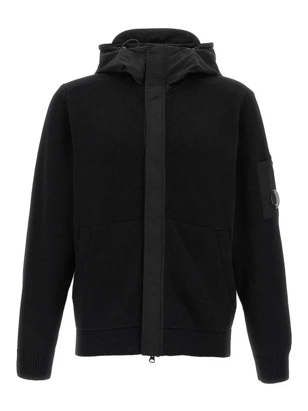 C.P. Company Cardigan - Noir - Noir - Homme | 18CMKN027A006056M999