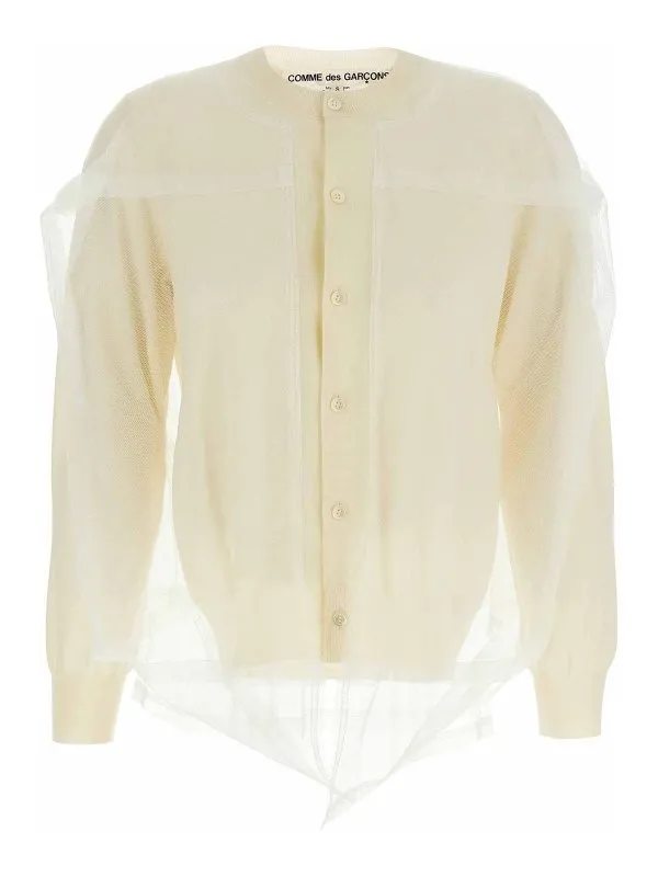 Comme Des Garcons Cardigan - Blanc - Blanc - Femme | GOB0181