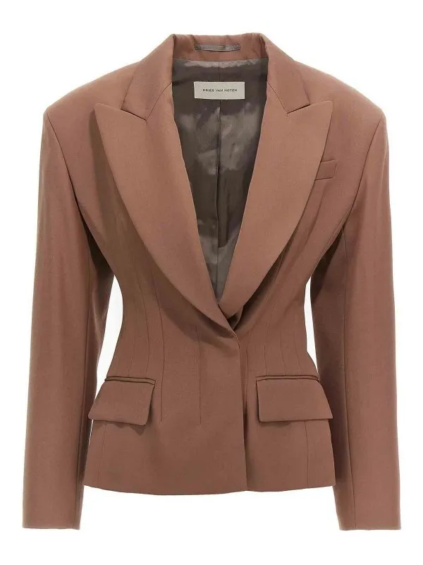 Dries Van Noten Blazer - Marron - Marron - Femme | 2510104011176810