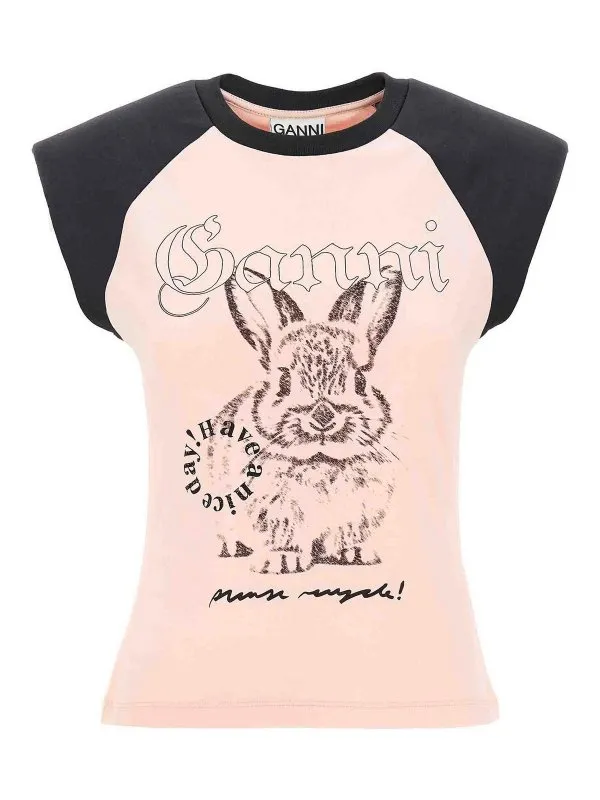 Ganni T-Shirt - Couleur Chair - Couleur Chair - Femme | T4159065