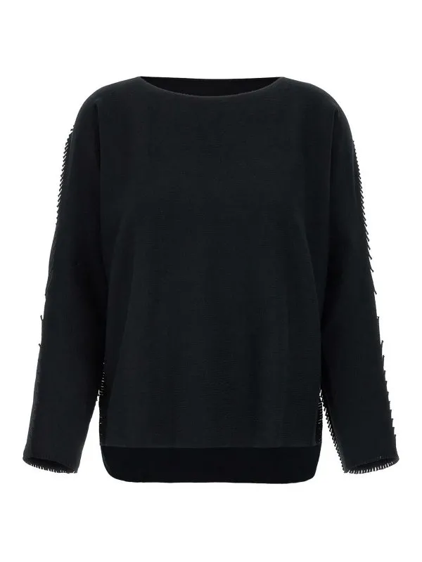Pleats Please Issey Miyake Pull Col Rond - Noir | IM56KN85815