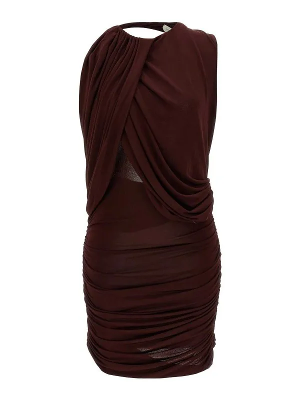Magda Butrym Robe Au Genou - Rouge Brun - Femme | 298525BORDEAUX