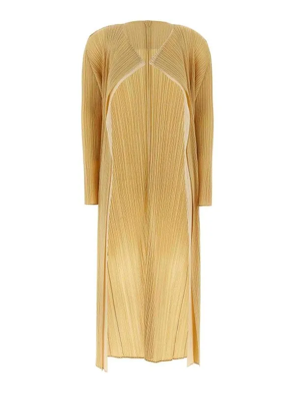 Pleats Please Issey Miyake Cardigan - Beige - Beige | PP56JA43241