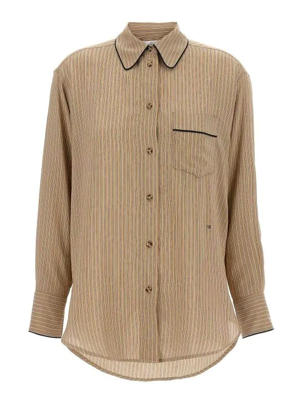 Victoria Beckham Chemise - Marron - Marron - Femme | 1125WSH006013A