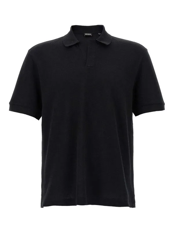 Zegna Polo - Noir - Noir - Homme | UF338A9F708B09 | thebs.com