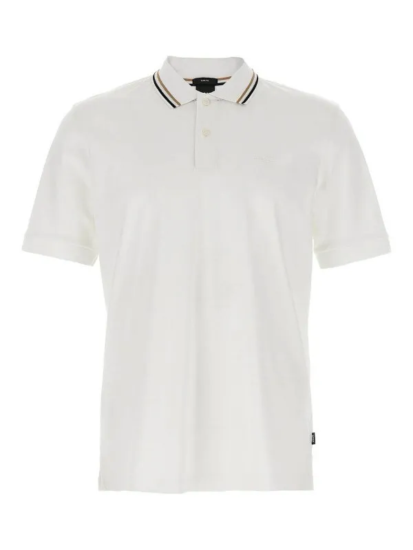 Hugo Boss Polo - Blanc - Blanc - Homme | 50469360100 | thebs.com