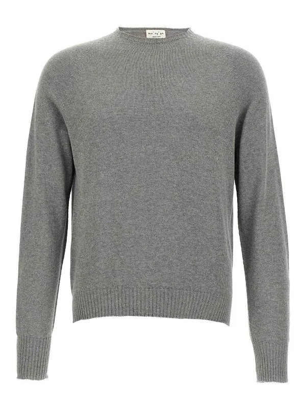 Ma'ry'ya Pull Col Rond - Gris - Gris - Homme | YPK080A9