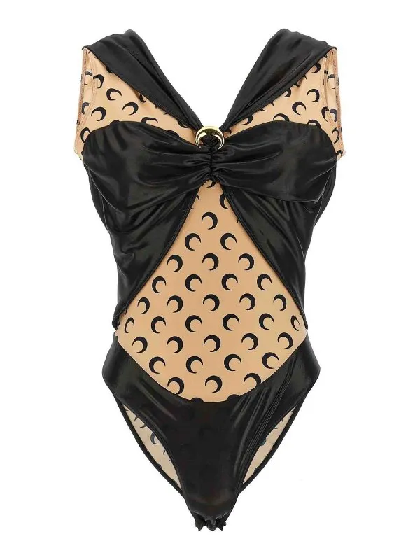 Marine Serre Top - Noir - Noir - Femme | WTO393BK99 | thebs.com