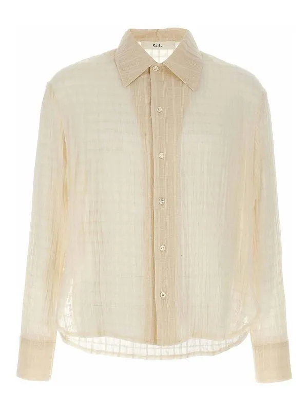 Seafarer Chemise - Blanc - Blanc | MSS25IGNACIOCLOUDWHITECHECK