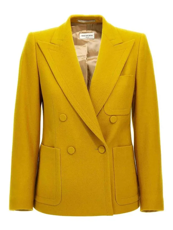 Dries Van Noten Blazer - Jaune - Jaune - Femme | 2420104039179200