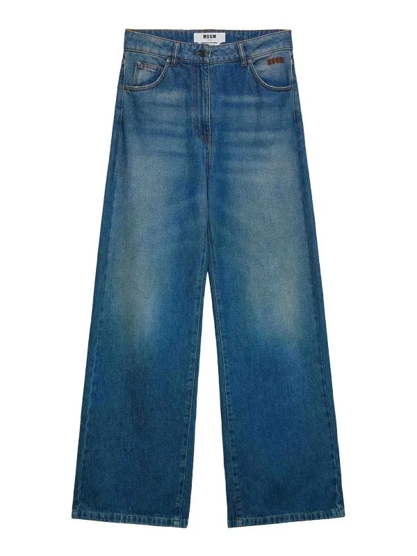 M.S.G.M. Pantalons Décontractés - Délavé | 3841MDP239L25727089