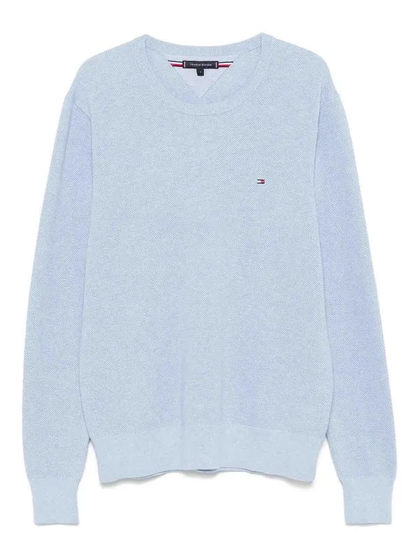 Tommy Hilfiger Pull Col Rond - Bleu - Bleu - Homme | MW0MW36347DV5