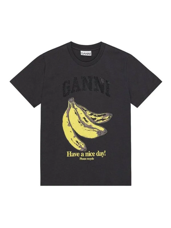 Ganni Have A Nice Day! Please Recycle! - Noir - Femme | T4238252