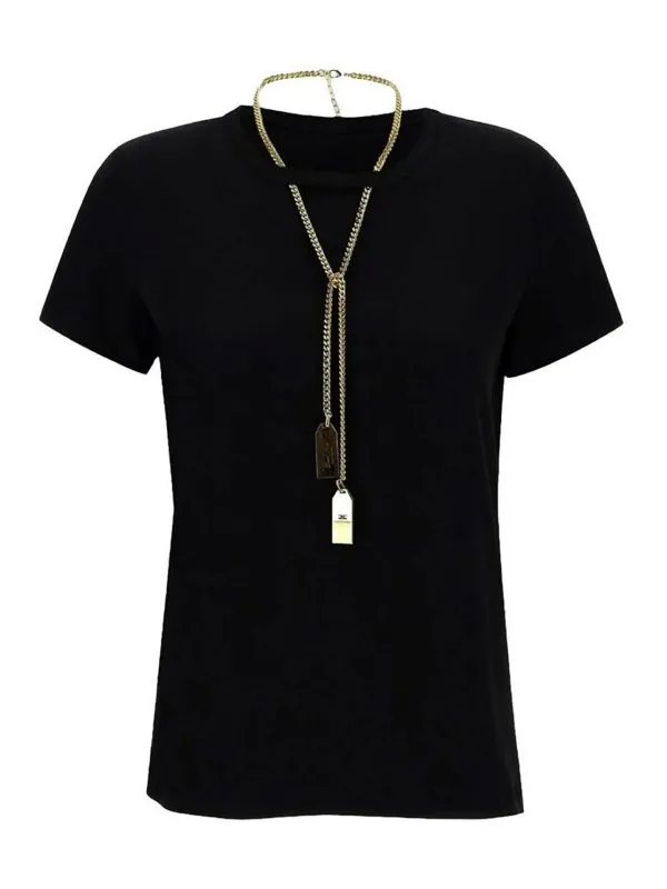 Elisabetta Franchi T-Shirt - Noir - Noir - Femme | MA00946E2V220