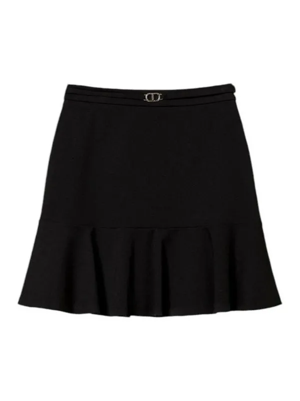 Twinset Jupe Midi - Noir - Noir - Femme | 242TP224C | thebs.com