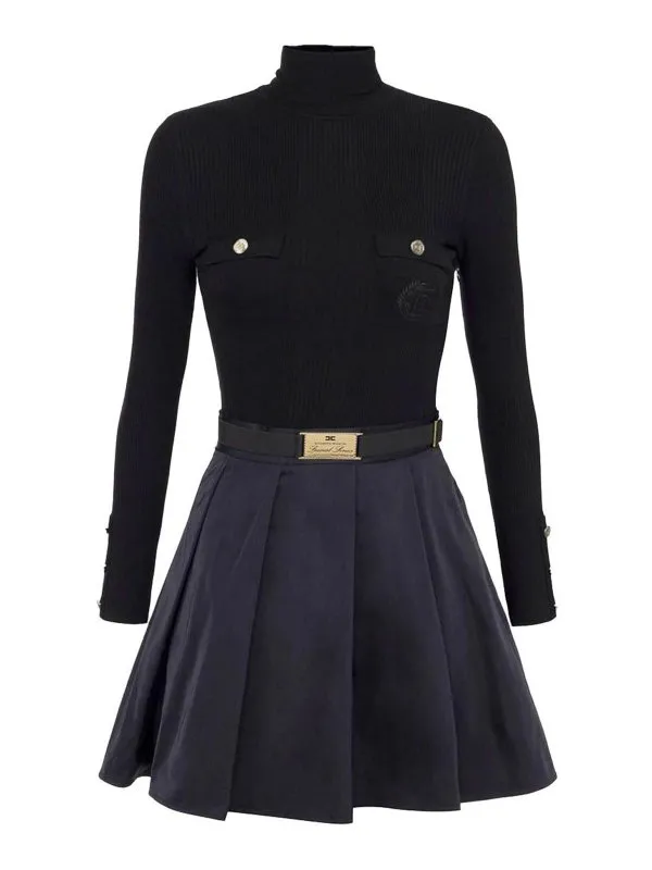 Elisabetta Franchi Robe Au Genou - Noir - Noir | AM98B46E2V550