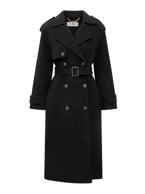 Elisabetta Franchi Manteau Court - Noir - Noir | CP57D46E2V820