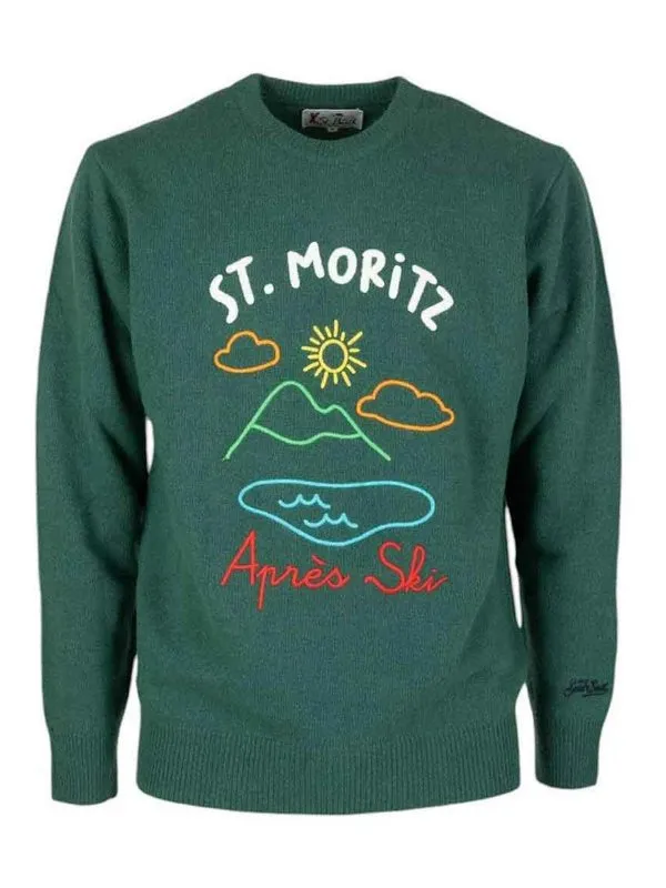 Mc2 Saint Barth Pull Col Rond - Vert - Vert | HER000102518G