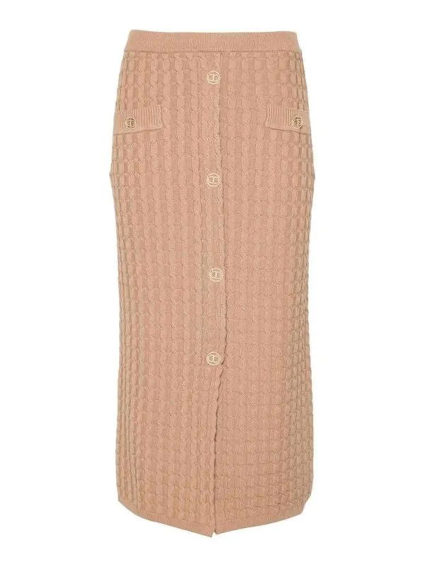 Twinset Jupe Midi - Marron - Marron - Femme | 242TP3344