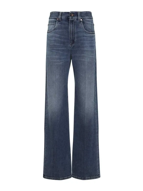 Brunello Cucinelli Jean Bootcut - Bleu - Bleu | MP114P4006C8986