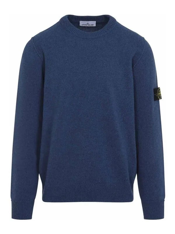 Stone Island Pull Col Rond - Bleu Foncé | K2S155100072S00A3V002B