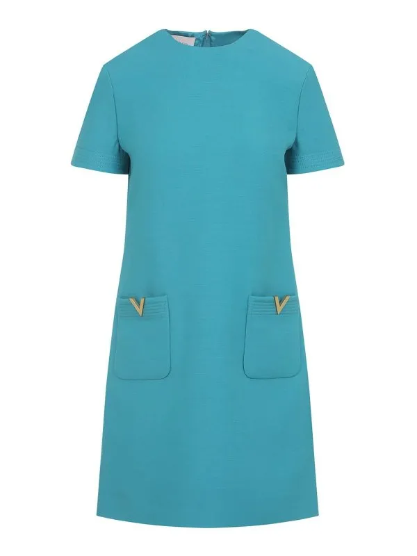 Valentino Robe Courte - Bleu - Bleu - Femme | 6B3VAF551CFR2F