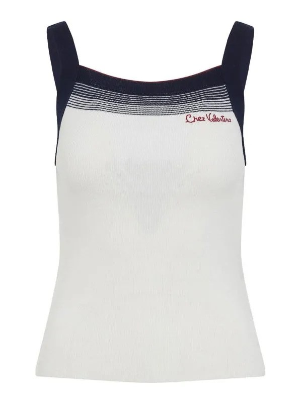 Valentino Top - Chez Valentino - Bleu Foncé | 7B3KM06A9GQDWL