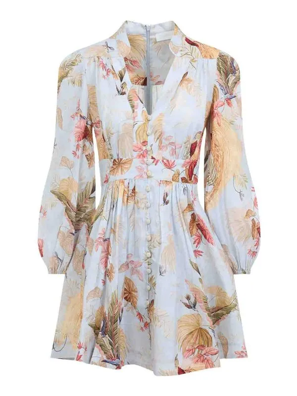 Zimmermann Robe Courte - Bleu - Bleu - Femme | 5147DSS253LIGHT