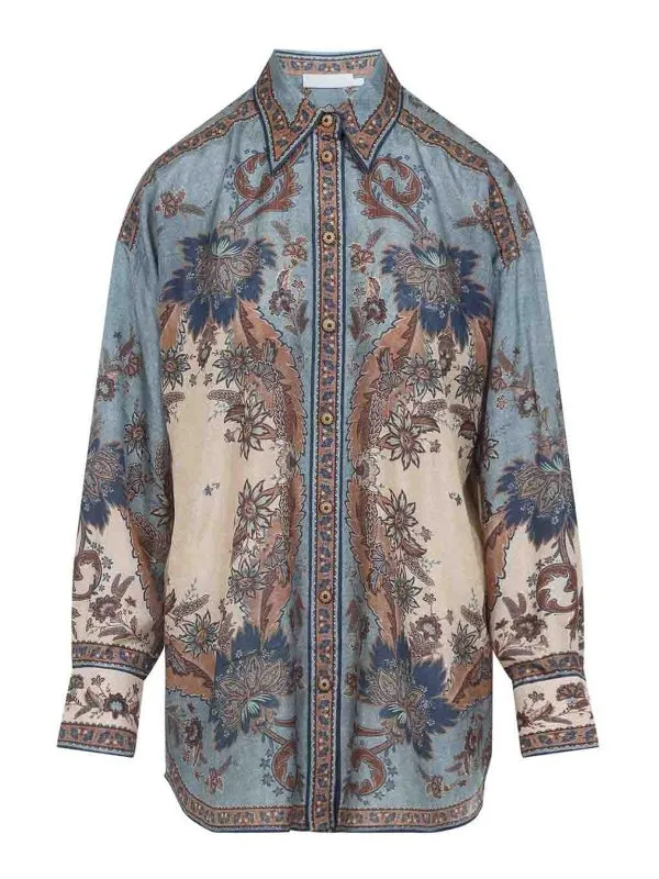 Zimmermann Chemise - Crème - Crème - Femme | 3498TSS253BLUE