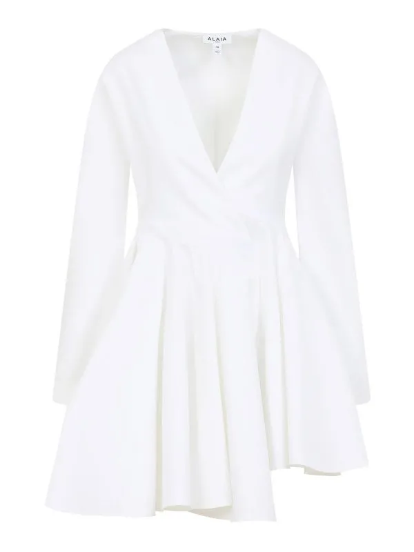 Alaïa Robe Courte - Blanc - Blanc - Femme | AA9R2618T447A000
