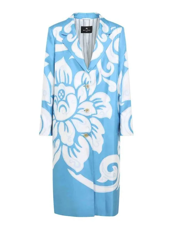 Etro Manteau Court - Bleu - Bleu - Femme | WRAA067SP1C5X0888