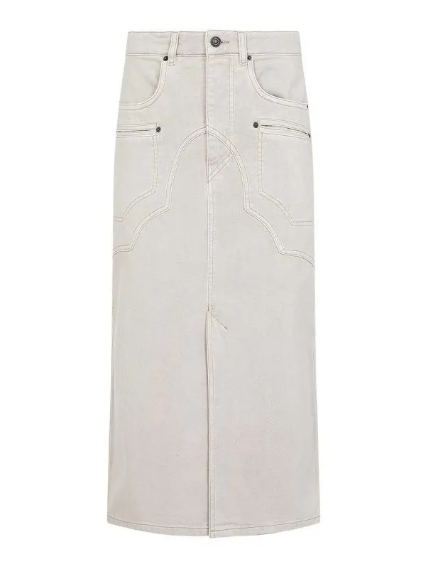 Isabel Marant Jupe Midi - Beige Clair - Femme | JU0329FAC1H01I23EC