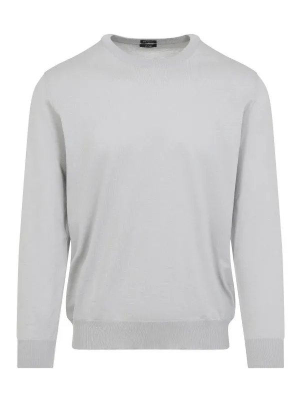 Kiton Pull Col Rond - Gris Clair - Homme | UMKXX31K315001GRIGIO