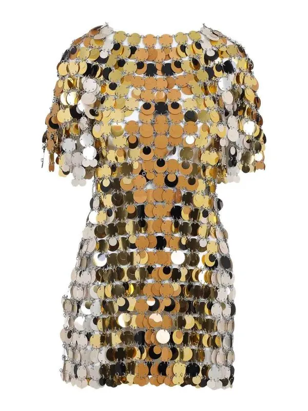 Rabanne Robe Courte - Or - Or - Femme | 25PIRO061PS0133V190