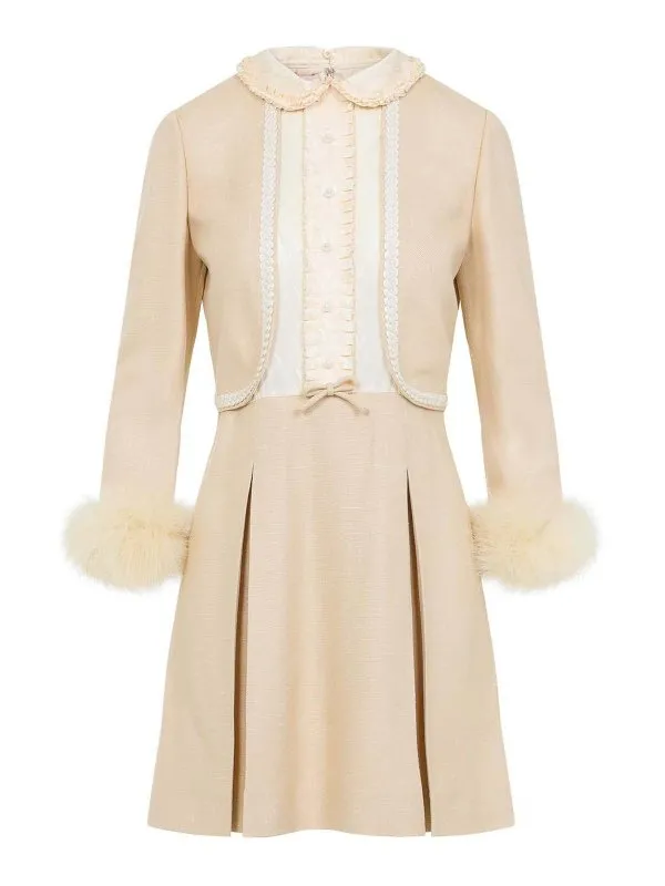 Valentino Robe Courte - Couleur Chair - Femme | 6B0VADJ0914ETF