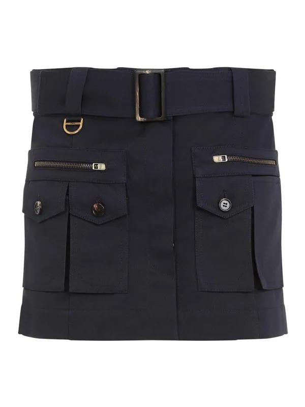 Chloe' Jupe Midi - Bleu - Bleu - Femme | CHC24AJU1004449Z