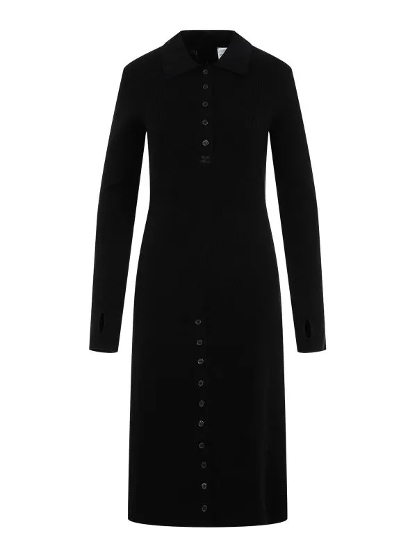 Courreges Robe Au Genou - Noir - Noir - Femme | 324MRO468FI00499999