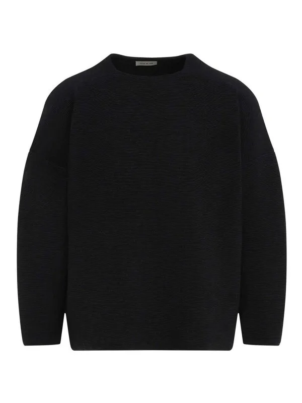 Fear Of God Pull Col Rond - Noir - Noir - Homme | FG8202302MER973